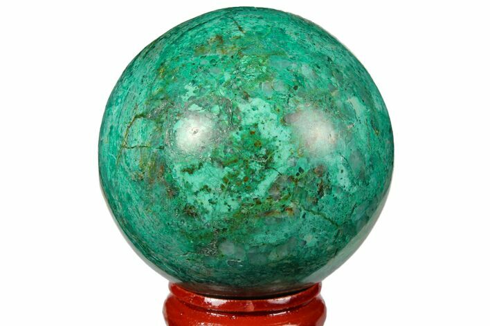 Polished Chrysocolla Sphere - Peru #133749